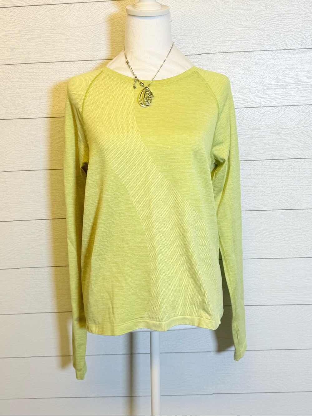 Outdoor Voices Lime Green Long-Sleeve Crewneck Top medium